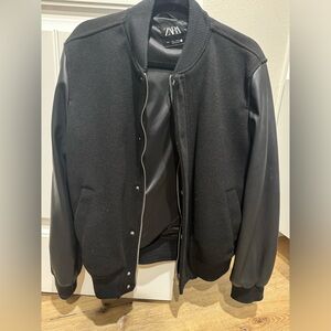 Black Zara Bomber Jacket